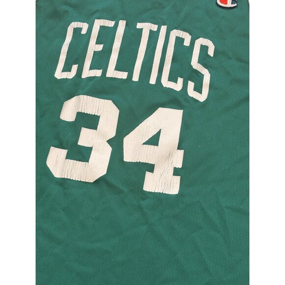 Vintage 90's Champion Boston Celtics Paul Pierce #34 NBA Green Jersey Men's 48 - Picture 5 of 8